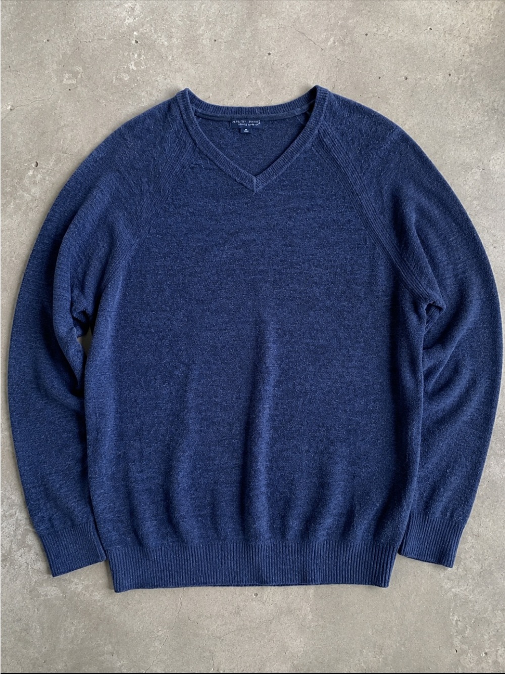 Barefoot Dreams CozyChic Ultra Lite V-Neck Sweater XL Navy Soft Knit Pullover